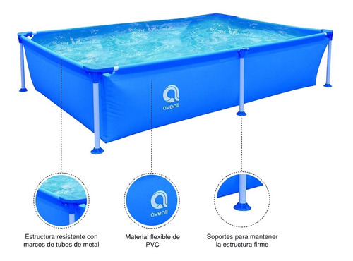Piscina Rectangular Estructural 1.125 Litros 42x188x127 Cm