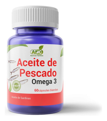 Suplemento En Capsulas Anc  Suplemento Aceite De Pescado Aceite De Sardinas En Frasco De 84g 60 Un