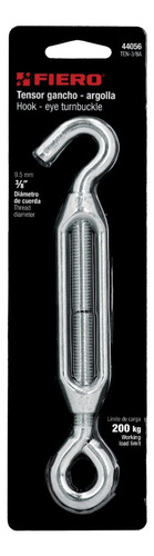 Tensor Zinc 3/8 PuLG., Gancho - Argolla, Fiero