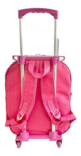 Imagem 4 de 7 de Kit Mochila Infantil Corujinha Coruja Feminina Rodinhas G