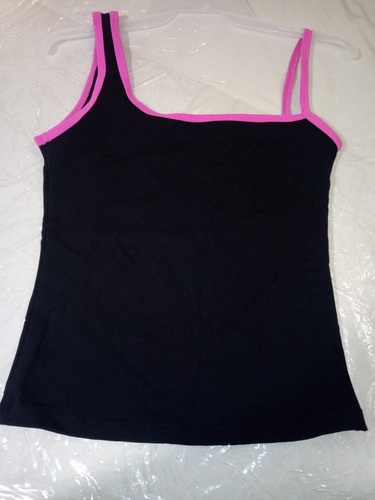 Tank Top Rosa Y Negro.talla Chica.