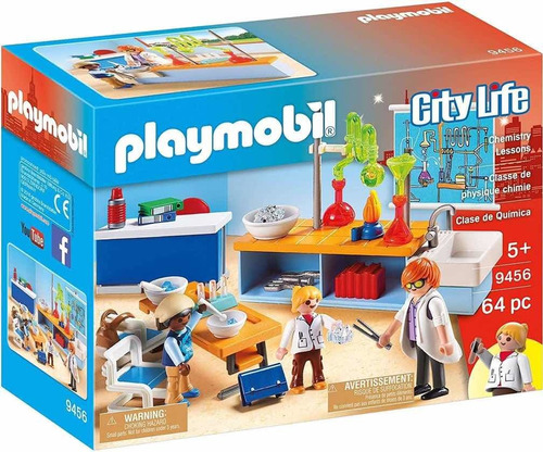 Playmobil City Life - 9456 - Clase De Quimica - Original