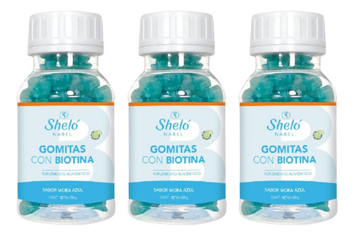 3 Pack Gomitas Con Biotina Shelo