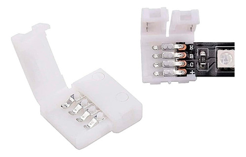 5x Conector Rápido Broche Interconexión Tira Led 4 Pines Rgb