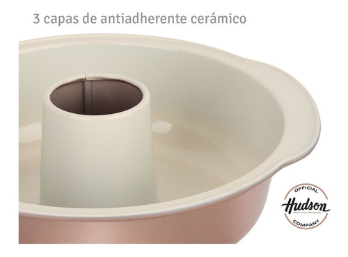 Imagen 3 de 7 de Molde Flan/budín Hudson Con Antiadherente Cerámico 28.4 Cm