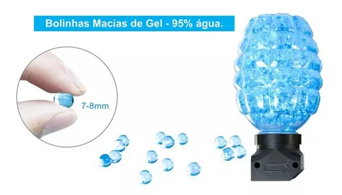 Rifle Bolinha Gel Arma Brinquedo Elétrica Modo Automático Rajada