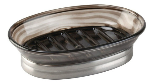 Interdesign York Tint Soap Dish, Black And Clear