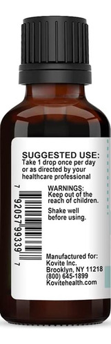 Gotas Vitamina D3 Kovite Niños Sabor Uva Sin Alcohol