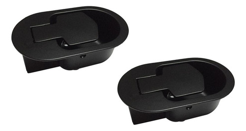 2x Sofá Reclinable / Silla De Liberación Ovalada Negro