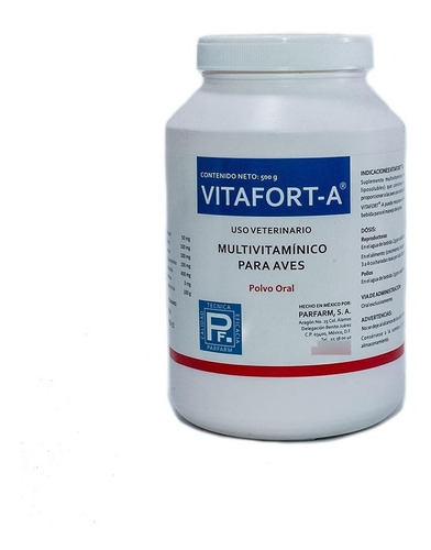 Vitafort A 1/2 Kg &polvo Oral & Lab Parfarm & Pollitos 