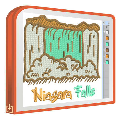 Cataratas Del Niagara Set 1 Diseños Bordadoras Bordar Ropa