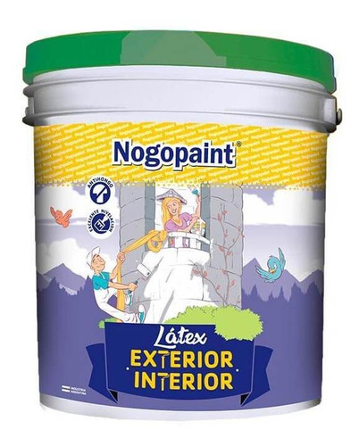 Latex Clasico Interior Exterior 4 Lts Blanco Nogopaint