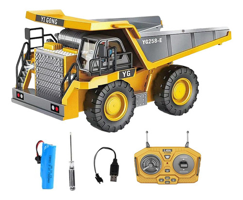 1:24 9ch Vehículo De Camión Volquete Aleación Rc Color Naran