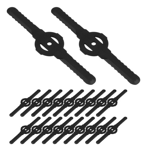20 Cuchillas Para Cortacésped Inalámbrico De 139 Mm Negro
