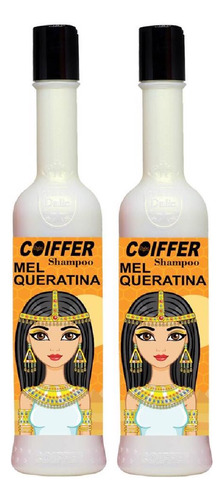 Kit 2 Shampoo Mel E Queratina Coiffer 300ml Cicatrizante