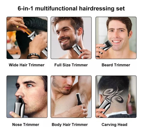 Maquina Para Rasurar Cabello Barba Recargable Inalambrica