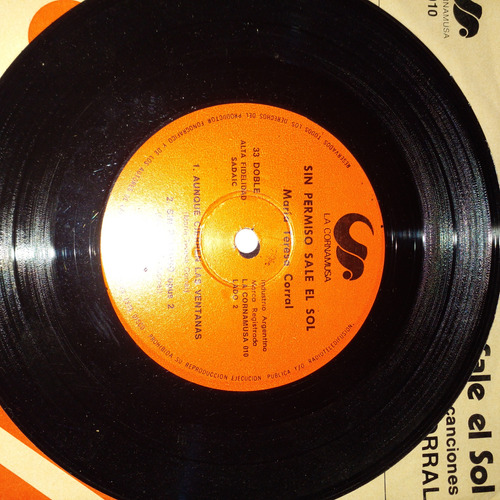 Maria Teresa Corral Sin Permiso Sale El Sol Vinilo Ep