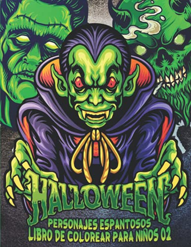 Halloween Personajes Espantosos Libro De Colorear Para Niños