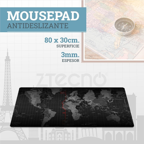 Imagen 5 de 6 de Mouse Pad Gamer 80x30cm Antideslizante Xl Escritorio Pc