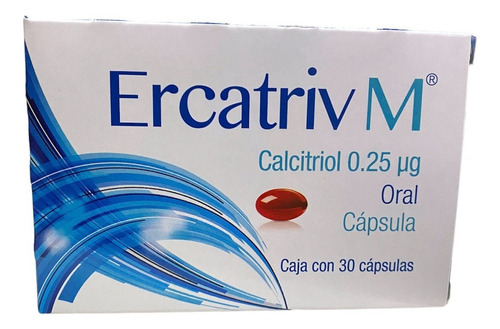 Ercatriv M ( Calcitriol 0.25 Mcg) C/30 Cápsulas Progela