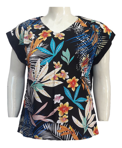 Blusa Feminina Ampla De Viscose Ref. 78 Plus Size Do G Ao G3