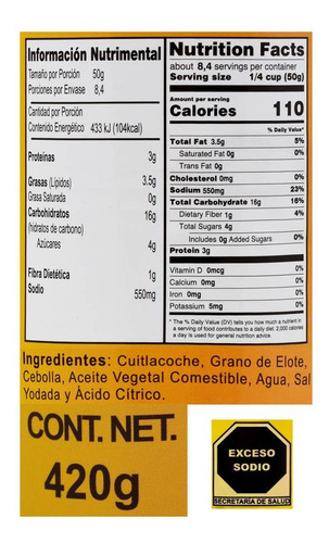 Cuitlacoche San Miguel 420 G + 1 Cubrebocas Tricapa