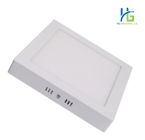 Lampara Panel Led 12w Superficial Cuadrado Hammer Luz Blanca