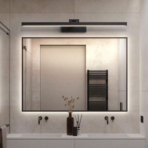 1 Cuarto De Baño Led Luz De Los 50cm 12w Luz Cálida Negra