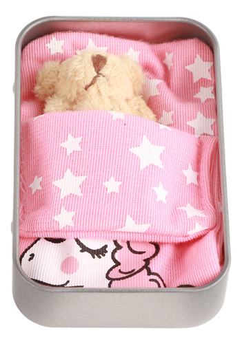 Oso De Peluche En Caja De Hojalata, Color Marrón Claro