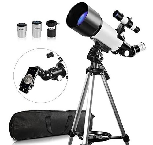 Imagen 1 de 6 de Telescopio Solomark 70mm P/niños Y Adultos + Accesorios
