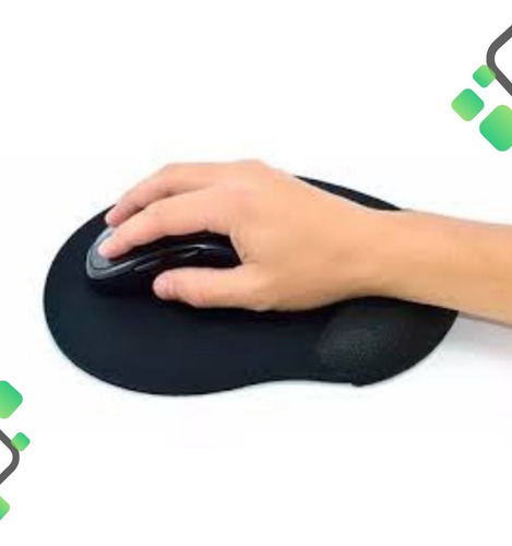 Suporte Monitor Articulado Duplo H180 + Mouse Pad Apoio Mão Cor Preto