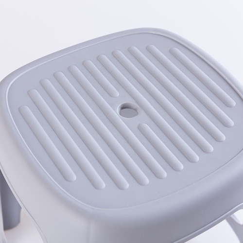 Piso Banquito Plástico Resistente Para Baño Cocina 24x24x30