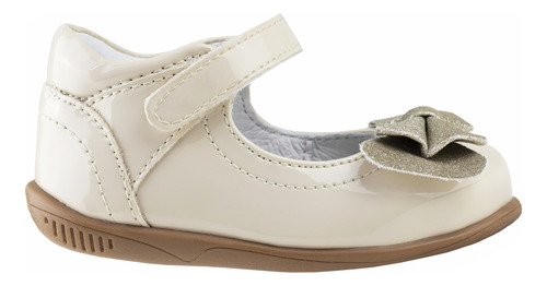 Zapato Chabelo Casual Para Niña Con Moño C79-f Perla Bonito