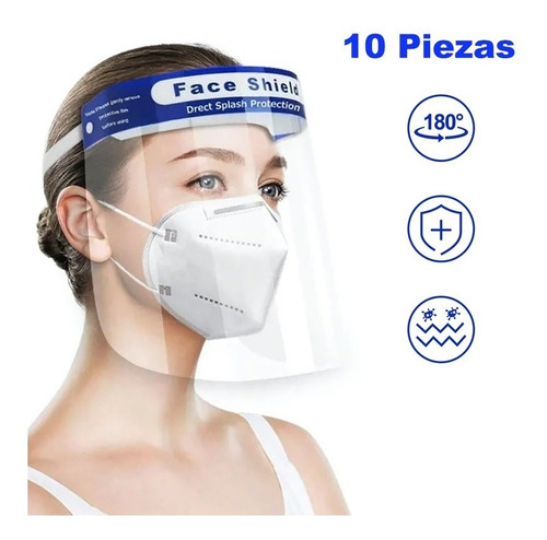 Careta De Protección Facial Reutilizable Rostro Completo.