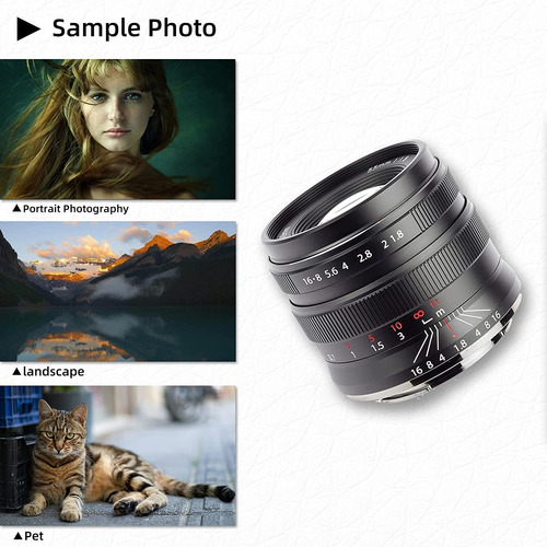 Lente 55mm F1.8 Brightin Star Sin Espejo Para Canon Rf Y ...