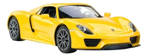 Auto de carrera a control remoto Rastar 918 Spyder Porsche 1:24 amarillo
