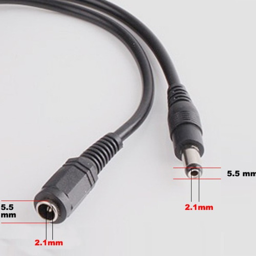 Extensão De Fonte Adaptador 12v 2.1mm P4 Cameras Wifi 10 M