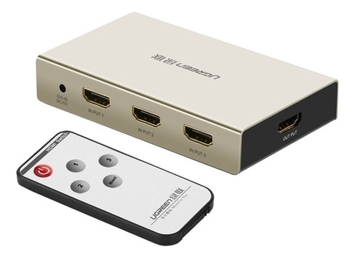 Switch Hdmi 4k 2k 3d 3x1 Aleacion Zinc Con Control Ir Ugreen