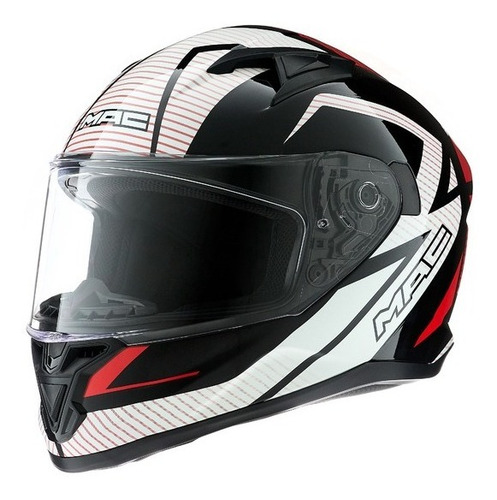 Casco Mac Speed Suzuka Blanco/negr/rojo Xxl - Bondio