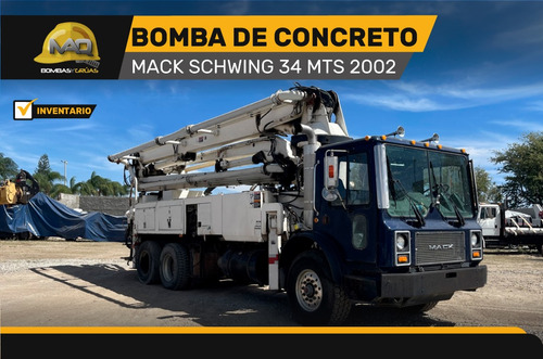 Bomba Pluma De Concreto Mack Schwing 34 Mts 2002