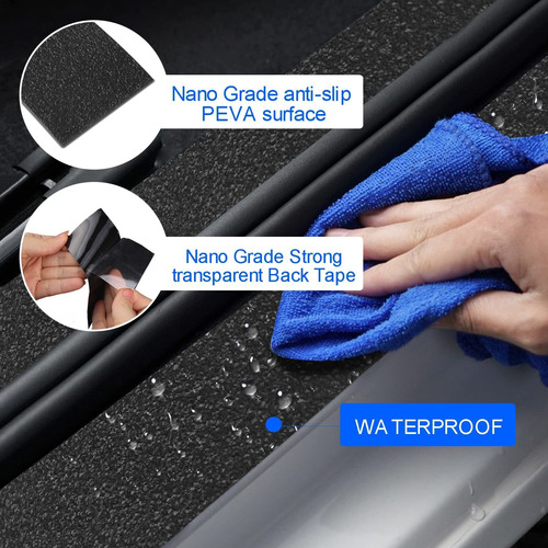 Qbuc Car Door Entry Guard Sill Protector Scratch Film