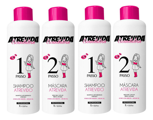 2kit Atrevida Escandalosa Liso Além Do Limite 4x1l