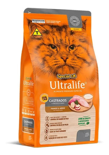 Ração Para Gatos Special Cat Ultralife Castrados Frango 3kg