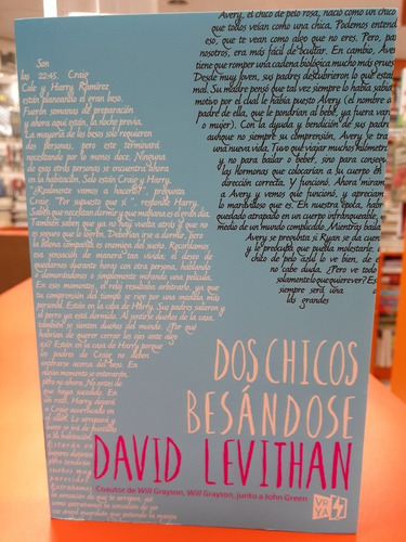 Libro. Dos Chicos Besándose - David Levithan