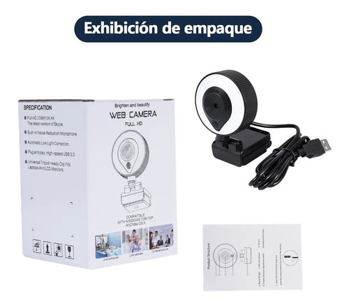 Imagen 6 de 10 de 2k Cámara Webcam Usb Con Micrófono Cámara Web Full Hd 1440p