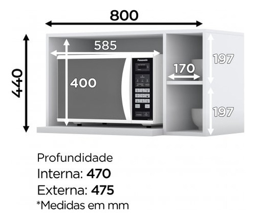 Aéreo Para Microondas Gala Amoblamientos