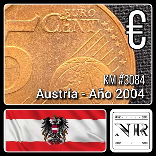 Austria - 5 Euro Cents - Año 2004 - Km #3084 - Primulas