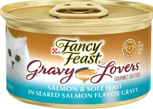 Fancy Feast Gravy Lovers Salmon Sole Feast Comida Para Gatos