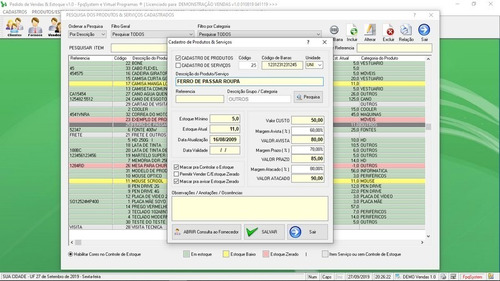 Programa Controle De Estoque, Vendas E Contas A Receber V1.0