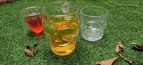 Imagem 5 de 8 de Kit Caneca De Chopp, Copo De Vidro E Copo Parede Dupla